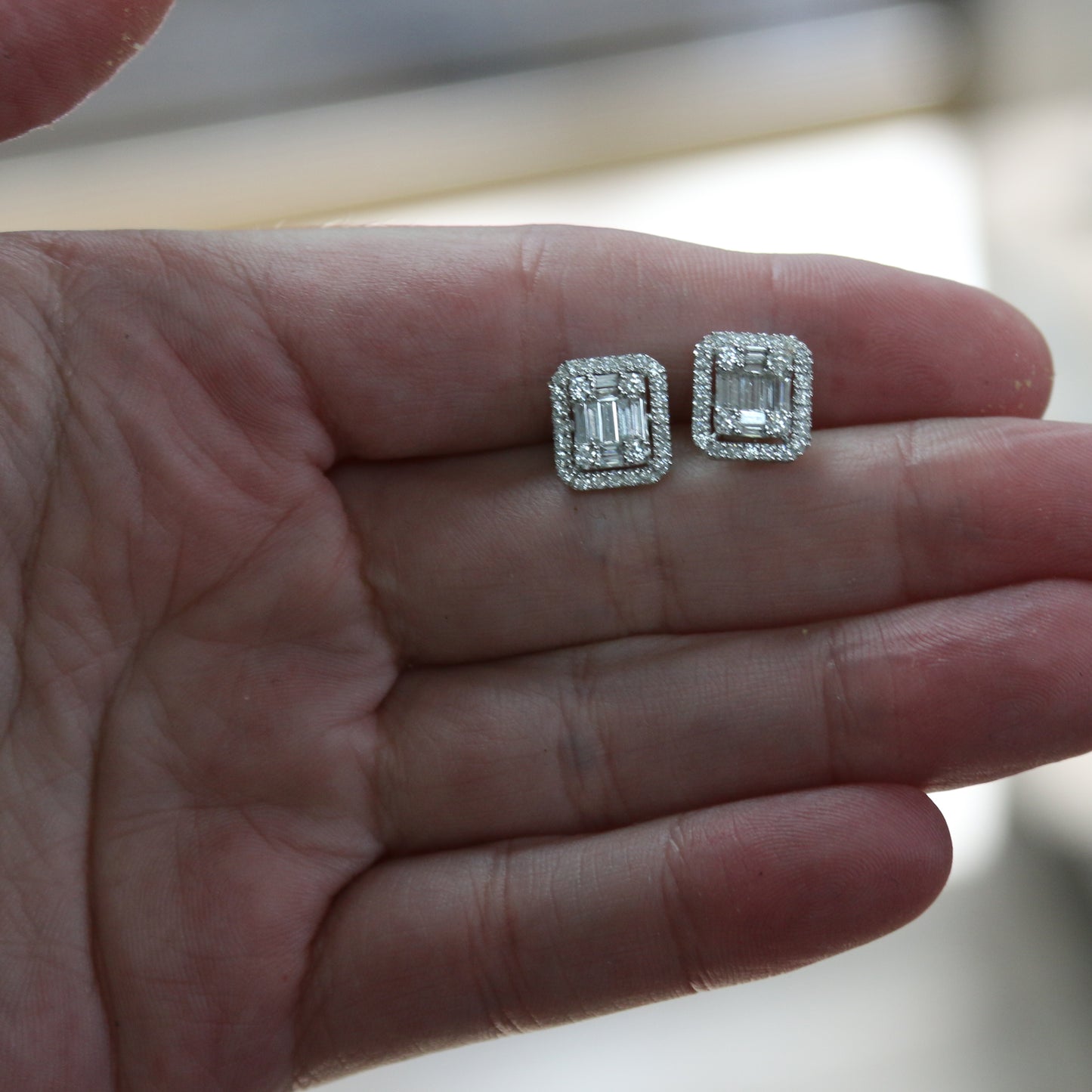 ARETES RECTANGULARES DIAMANTES