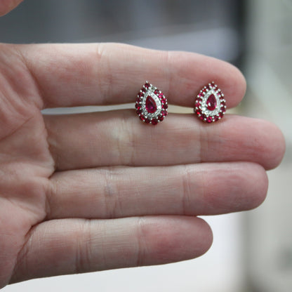 ARETES GOTA RUBI