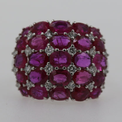 ANILLO CUADRADO RUBIES