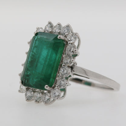 ANILLO ESMERALDA RECTANGULAR