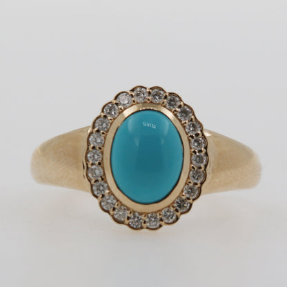 ANILLO OVAL TURQUESA