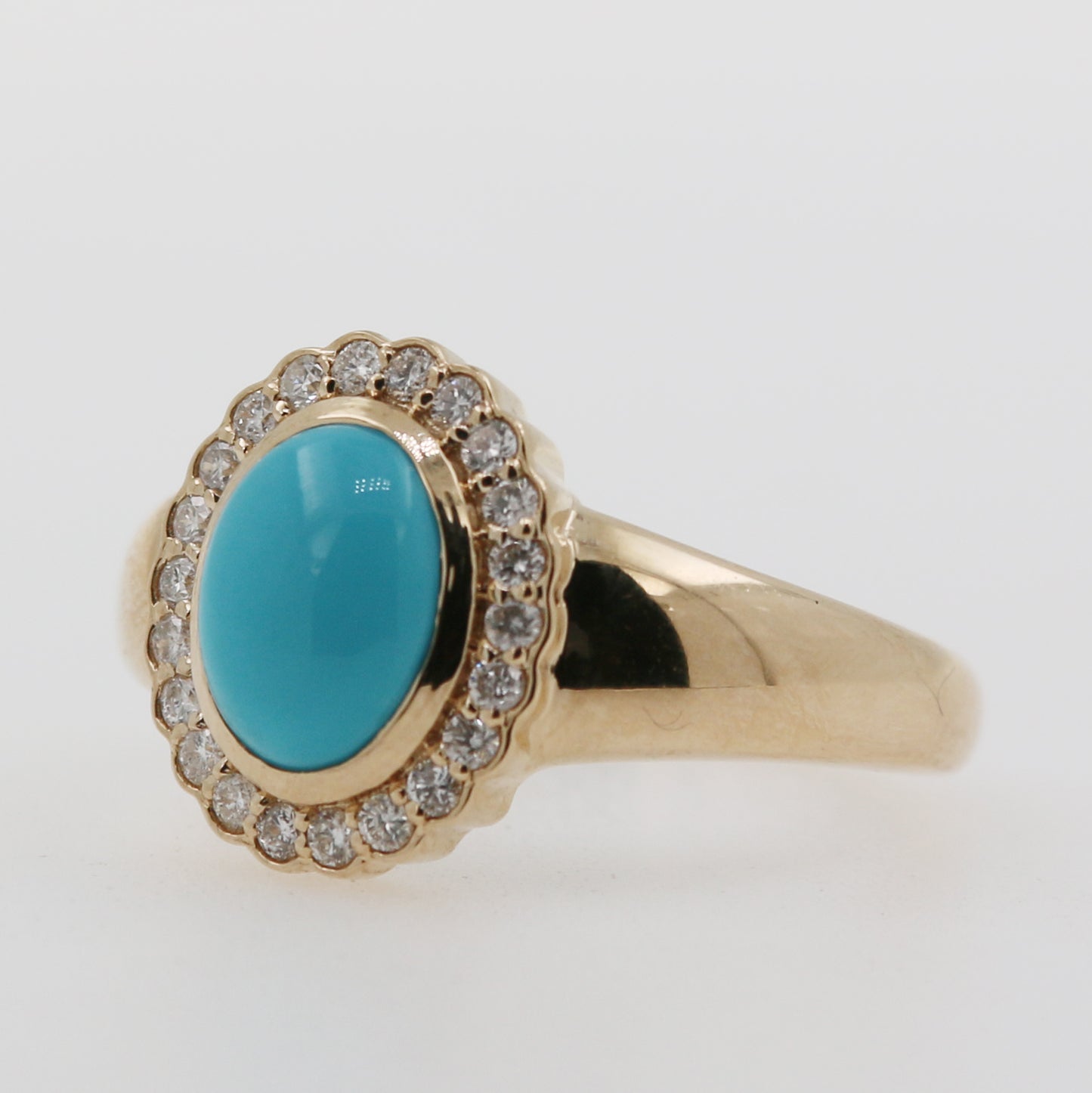 ANILLO OVAL TURQUESA