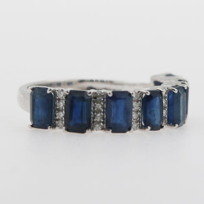 ANILLO ZAFIROS Y DIAMANTES