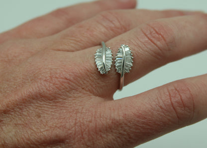 ANILLO HOJAS BAGUETTES