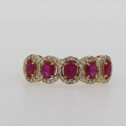 ANILLO RUBIES Y DIAMANTES