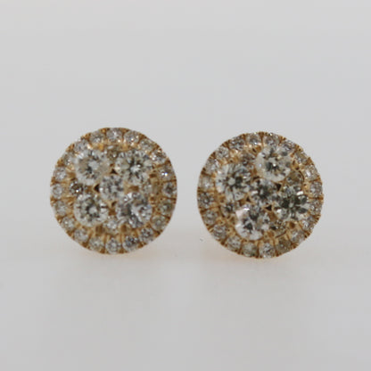 ARETES REDONODOS DIAMANTES