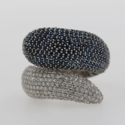 ANILLO DOBLE ZAFIRO PAVE