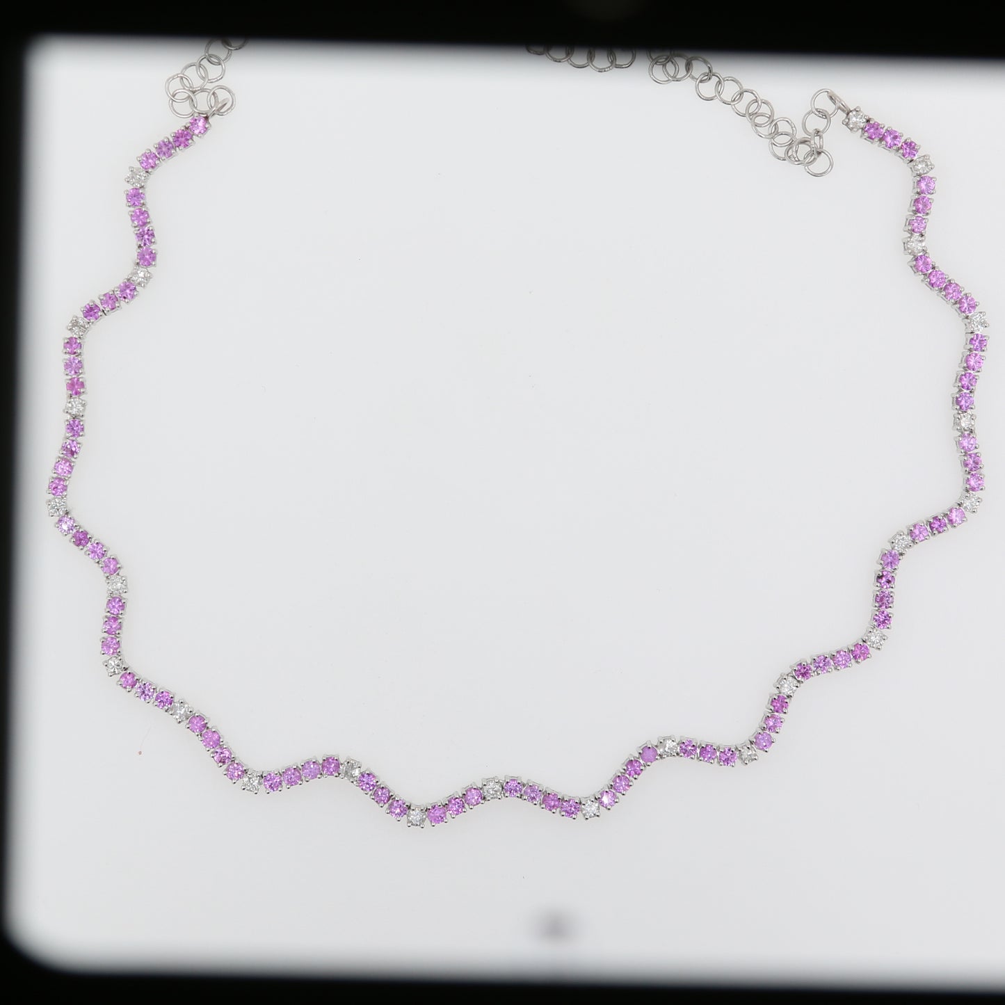 COLLAR WAVY ZAFIRO ROSA