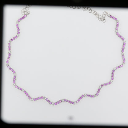 COLLAR WAVY ZAFIRO ROSA