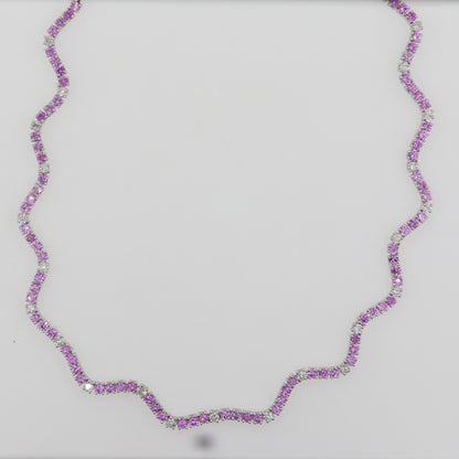 COLLAR WAVY ZAFIRO ROSA