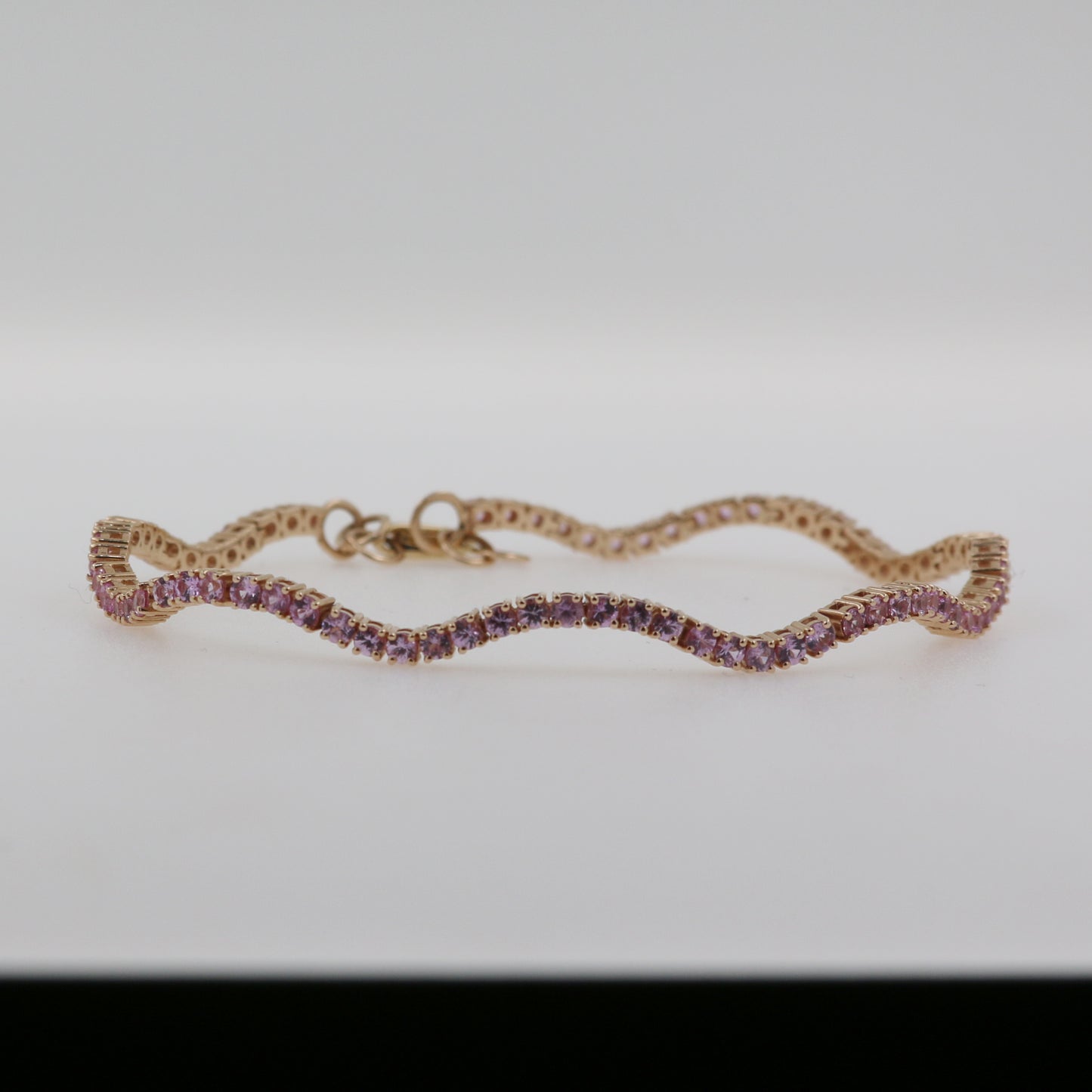 PULSERA WAVY ZAFIROS ROSAS