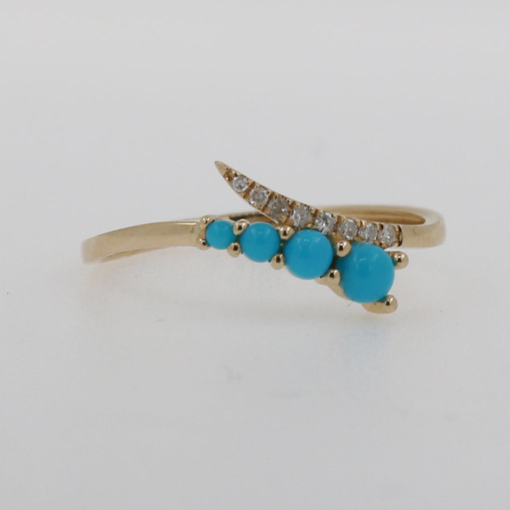 ANILLO TURQUESA Y DIAMANTES