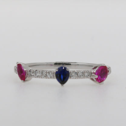 ANILLO ZAFIRO Y RUBIES