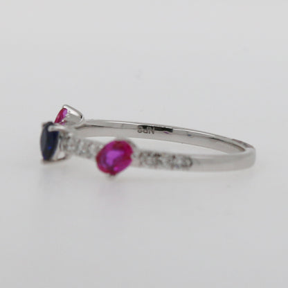 ANILLO ZAFIRO Y RUBIES
