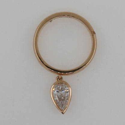 ANILLO GOTA COLGANTE ESMALTE LAB GROWN