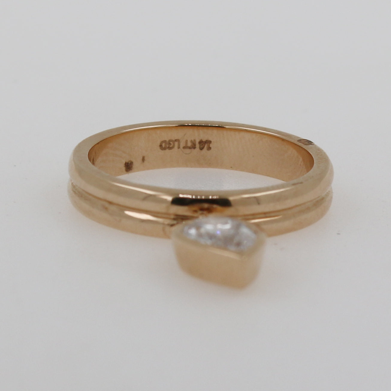 ANILLO GOTA COLGANTE ESMALTE LAB GROWN