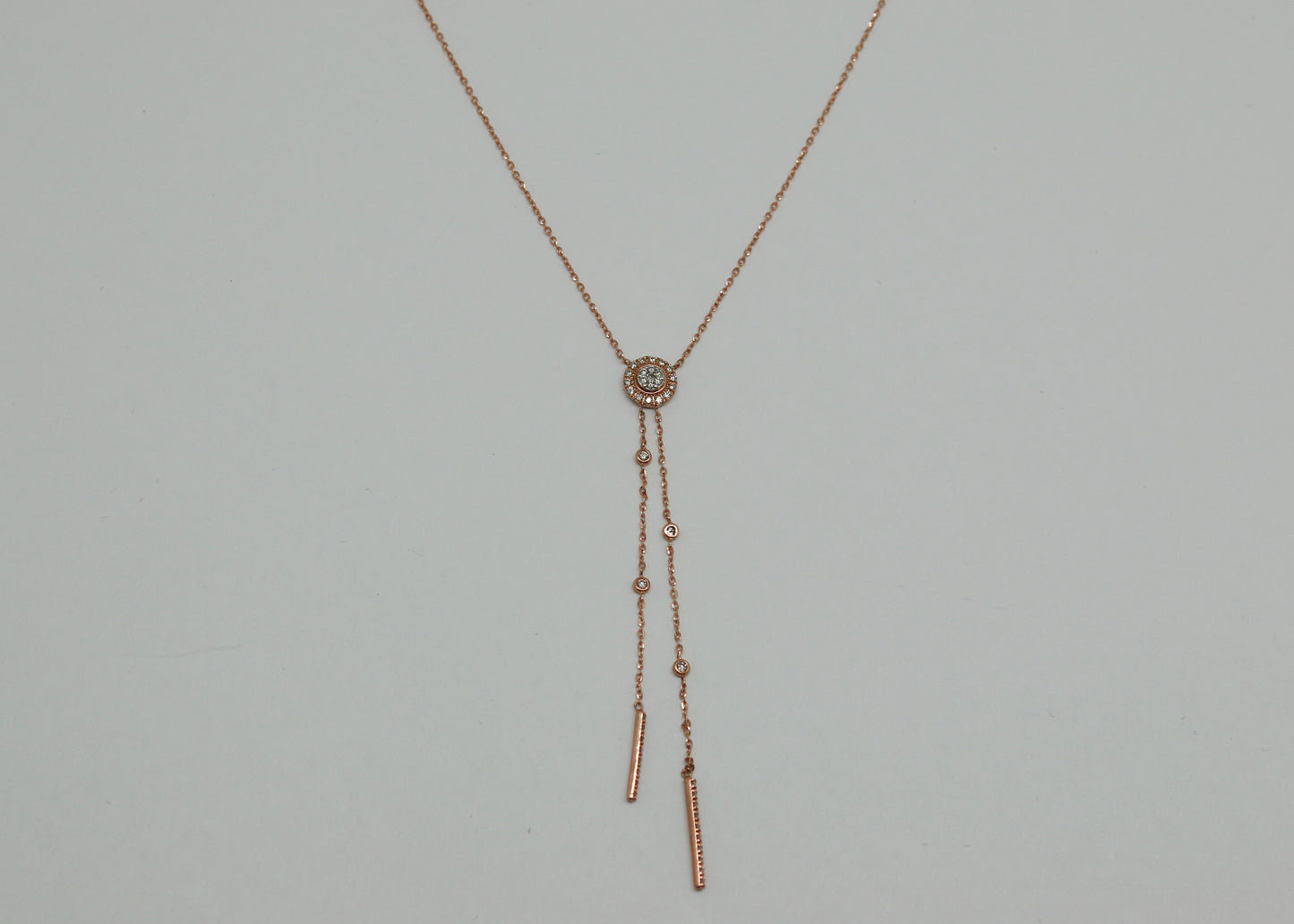 COLLAR CIRCULO DIAMANTES