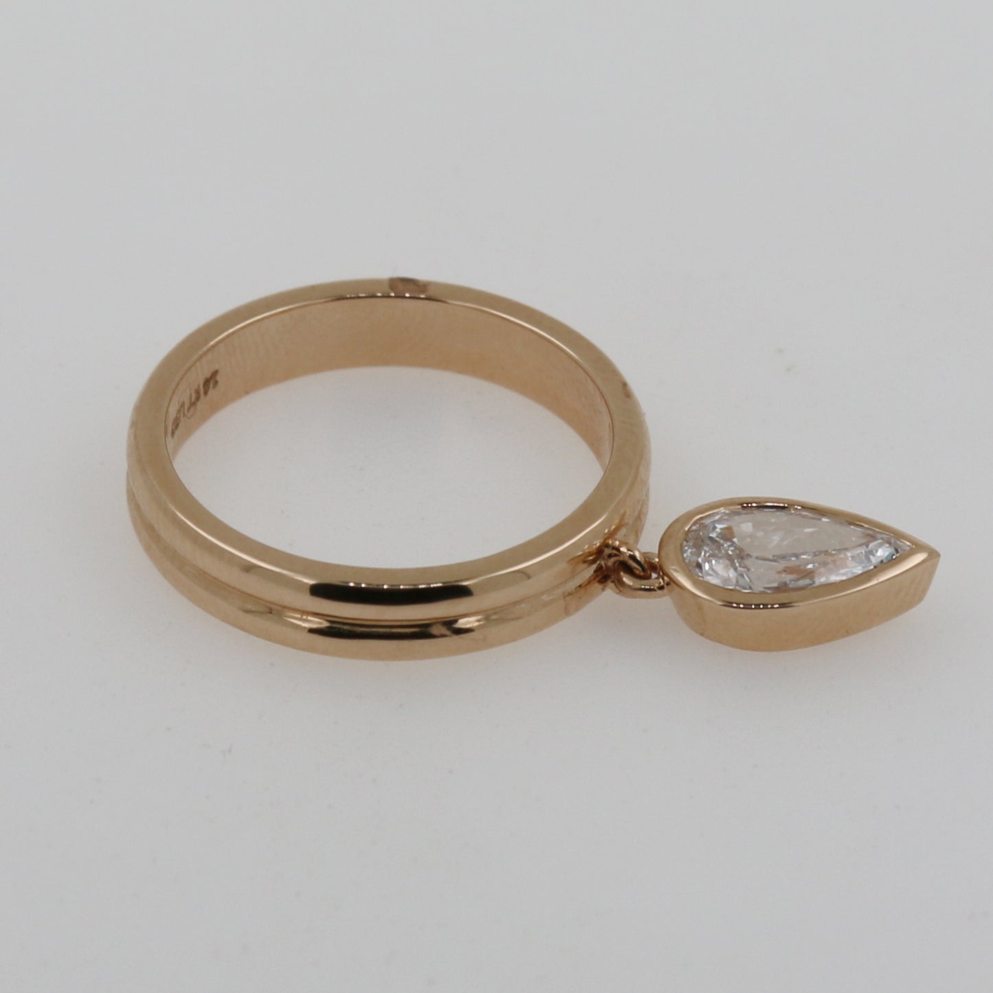 ANILLO GOTA COLGANTE ESMALTE LAB GROWN