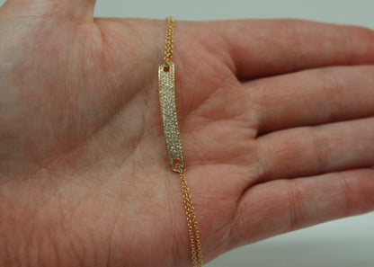 PULSERA BARRA DIAMANTES