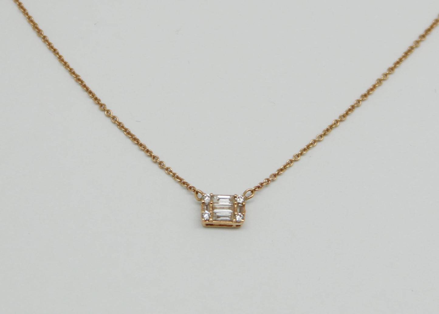 COLLAR RECTANGULO BAGUETTES