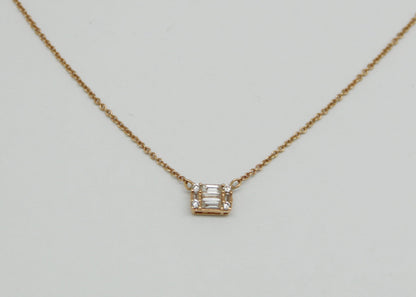 COLLAR RECTANGULO BAGUETTES