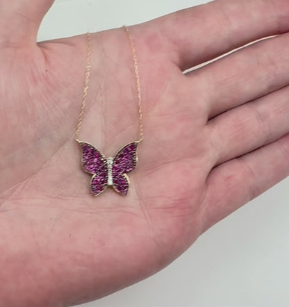 COLLAR MARIPOSA RUBI