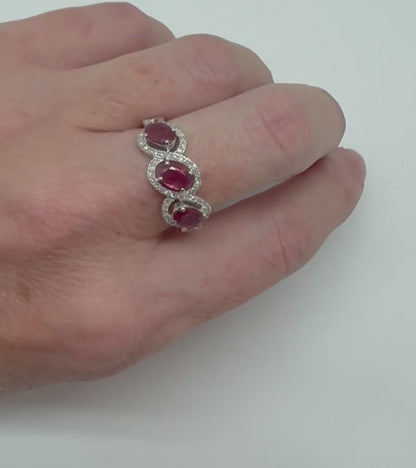 ANILLO TRIPLE RUBI