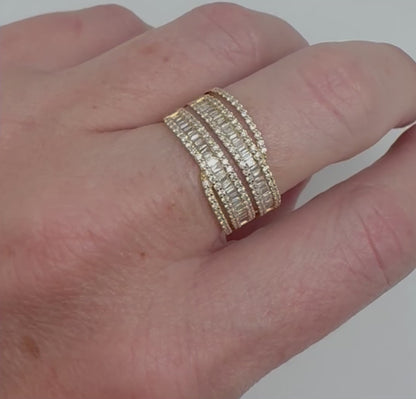 ANILLO DOBLE FILA DIAMANTES