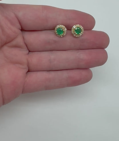 ARETES REDONDOS ESMERALDA