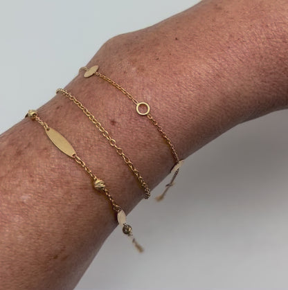 PULSERA PLACAS ORO