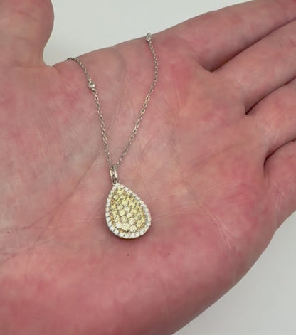 COLLAR GOTA DIAMANTES AMARILLOS