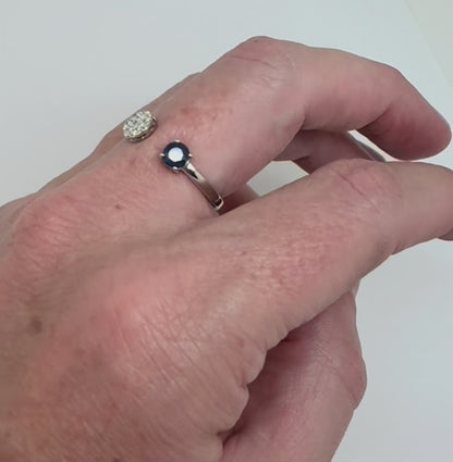 ANILLO ABIERTO ZAFIRO DIAMANTES