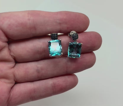 ARETES TOPACIO Y ZAFIRO