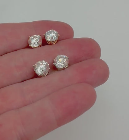 BROQUELES 3.00 CT LAB GROWN