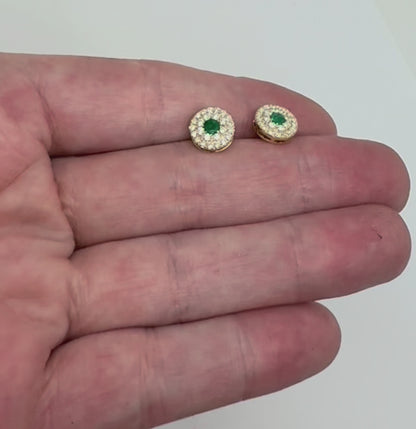 ARETES CIRCULO ESMERALDA