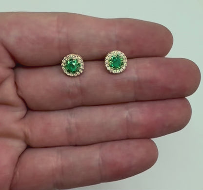 ARETES REDONDOS ESMERALDA