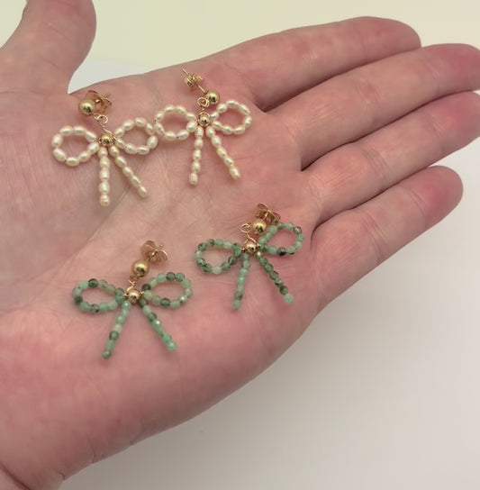 ARETES MOÑO ESMERALDA