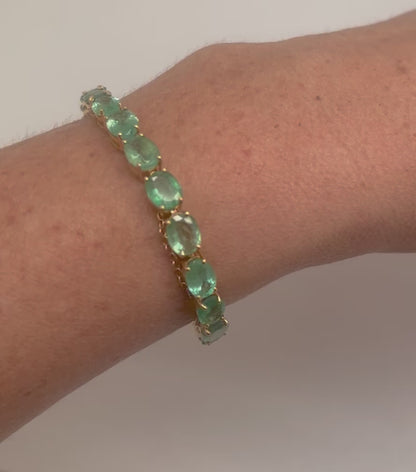 PULSERA ESMERALDA OVAL