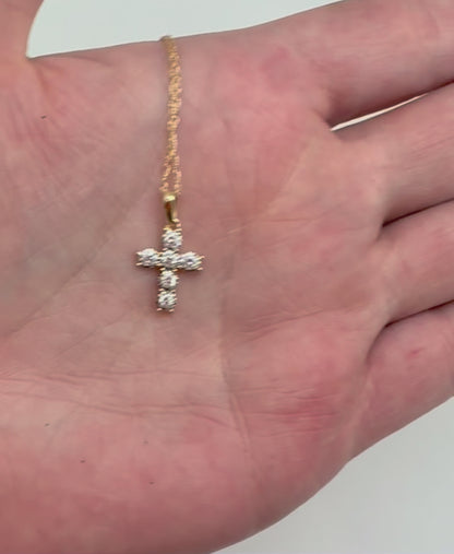CRUZ ORO AMARILLO DIAMANTES