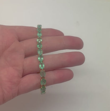 PULSERA ESMERALDA OVAL