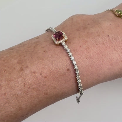PULSERA TENNIS TURMALINA