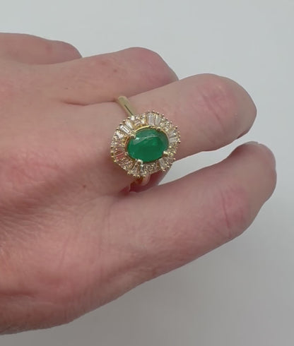 ANILLO ESMERALDA BAGUETTES