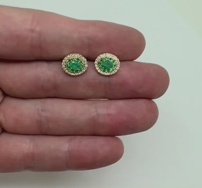 ARETES OVAL ESMERALDA
