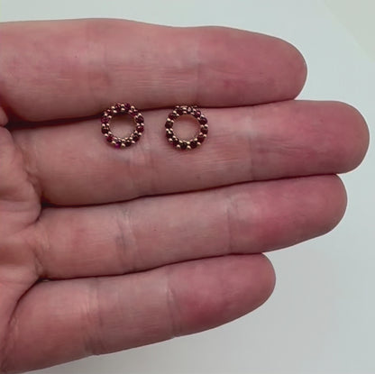 ARETES RUEDA RUBI