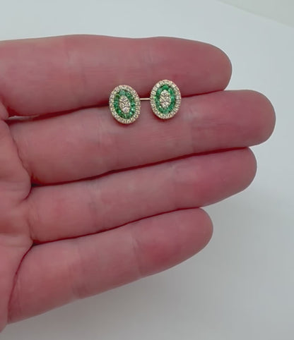 ARETES OVAL ESMERALDA