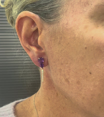 ARETES LARGOS AMATISTA