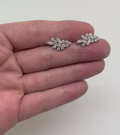 ARETES HOJA DIAMANTES