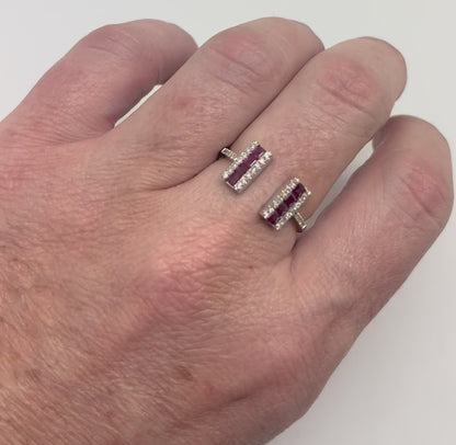 ANILLO ABIERTO RUBIES