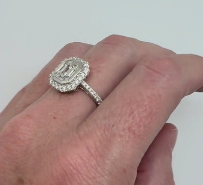 ANILLO OCTAGONAL DIAMANTES