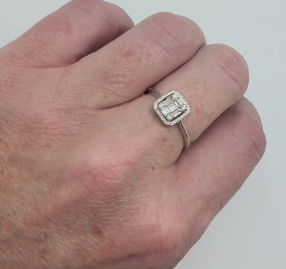 ANILLO RECTANGULO DIAMANTES